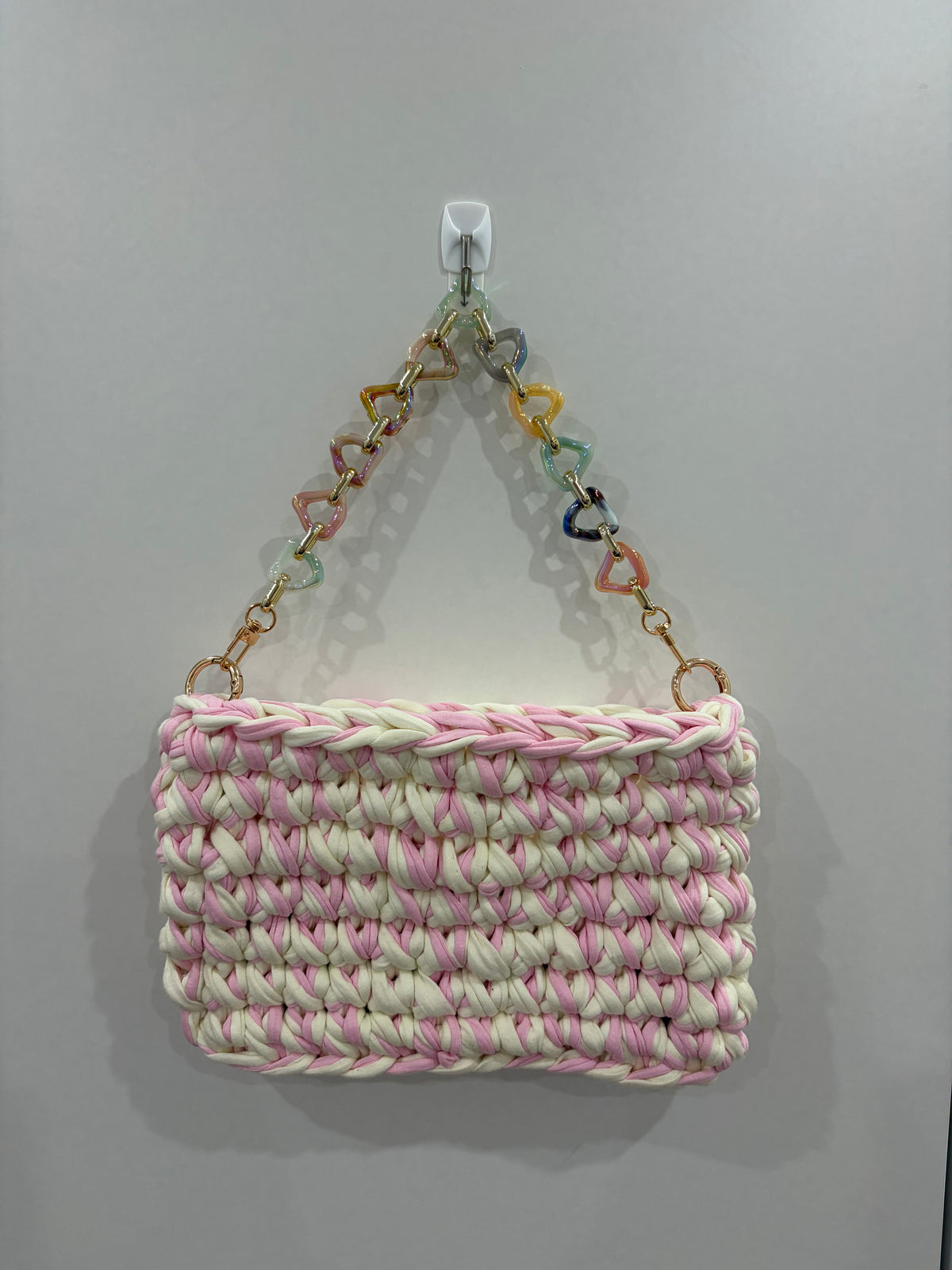 Pink chain mini bag